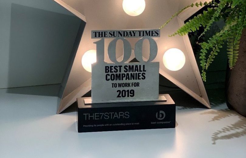 the7stars named one of The Sunday Times 100 Best Small Companies to work for seventh year in a row